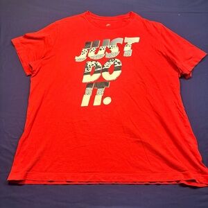 Nike Red 'Just Do It' Men's Shirt